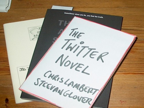 Chris Lambert & Steevan Glover - adventurers and writers both. We bring you the world's 1st Twitter novel! Please note we can only write Twiter