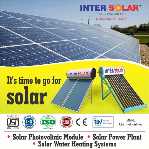 Inter Solar system one of the largest manufacturer of Solar energy equipments in India. We strive to optimize performance & efficiency at lower cost.