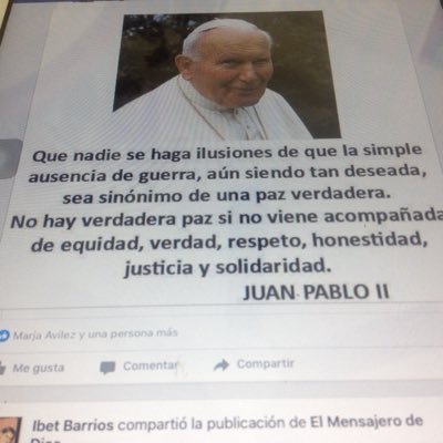 Por más poderoso que sea un dictador, solo es un hombre, No tengáis miedo. S.J.P. II.