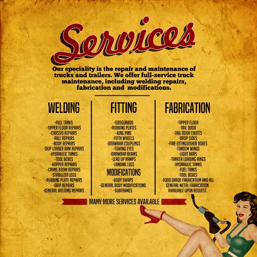 The No,1 welding shop in town for all of your truck and trailer welding repairs and fabrication!!