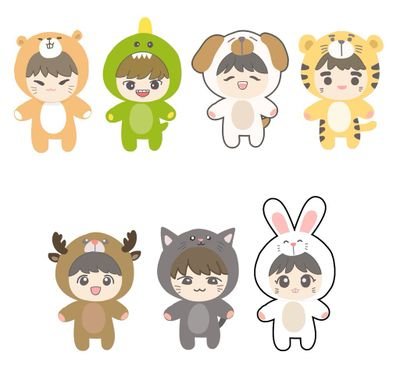 7 INFINITE DOLL (animal version) . designed by: @namhearts / @namdromeda . contact: ifntplushtoys@gmail.com