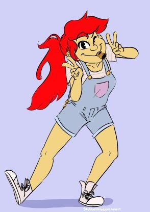 Sister of @EqG_Partly. She's a 17 year old Senior who works at the Joke Store in downtown Canterlot.