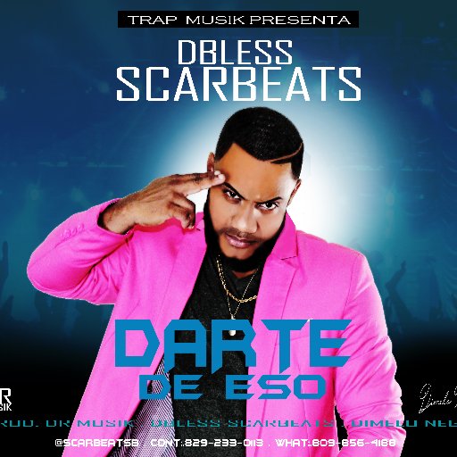 El intérprete urbano canta auto y producto mejor conocido en el mundo artístico como DJ DBLESS Instragam: @scarbeatsb. YouTube: SCARBEATS