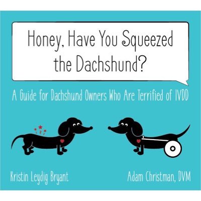 Book for #dachshunds who are terrified of #IVDD (back problems) -Kristin Leydig Bryant & Adam Christman DVM (@nj_chico). Prevention/decisions/hope. Amazon too!