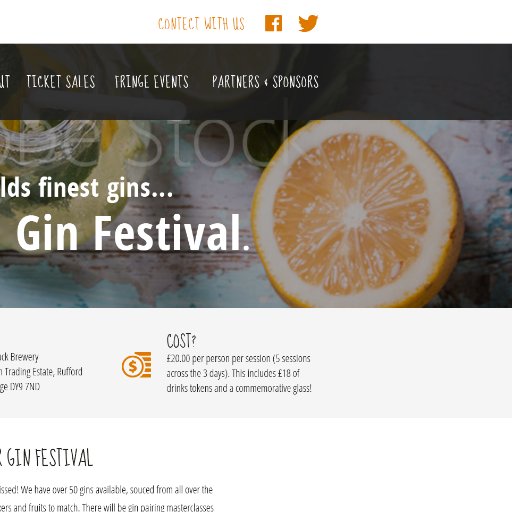 September 1st - September 3rd Will see our inaugural Gin Festival. Over 50 of the Worlds Favourite Gin, Tickets on sale now!