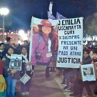 Página de difusión de la campaña de Justicia por Emilia Uscamayta. 
#LaCorrupciónMata