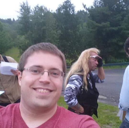 Photo of mtg @DogBountyHunter & @MrsdocC while using my night vision exploration vehicle to photograph fugitives. Tweets my own. I connect ubiquitous technology