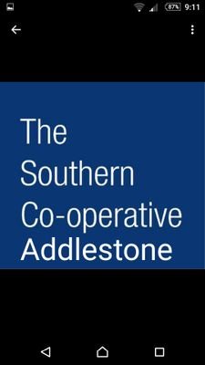 The Southern Co-operative Addlestone 
210 New Haw Rd, Addlestone 
KT15 2DS
01932 847 239
Open 7 days a week from 7 till 11