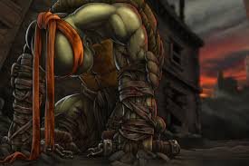 Michelangelo the FUN turtle, the pizza LOVING turtle, the daring turtle...and most of all the most determined turtle, respects Master Splinter... I'm a TMNT #RP