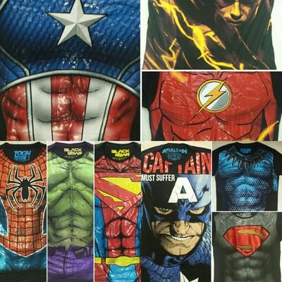 Comercializamos al por mayor y al detal camisetas con temática de comics. Info: 3002087413 Bogotá.