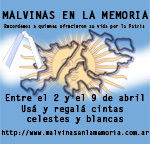 Malvinas en la Memoria - Recordemos a quienes ofrecieron la vida por la Patria. Usá y regalá cintas celestes y blancas del 2 al 9 de abril de cada año