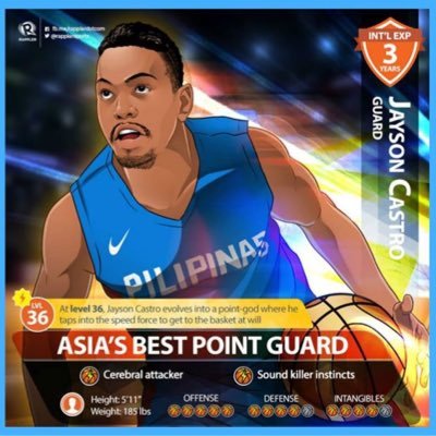 •2012-2013 Phil.Cup-Best Player of the Conference•2013 FIBA Asia Championship Mythical Selection-Best Point Guard in Asia •2013 PBA First Mythical Team