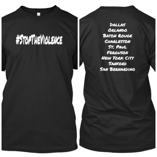 Show your support against the Violence in America, with  the recent shootings in Dallas, Orlando, Baton Rouge, etc.
https://t.co/T9cRnCBBKy