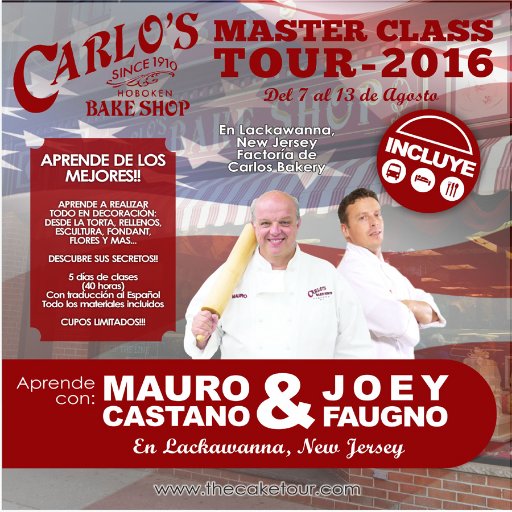 Expo Tortas / ExpoCake te invitan al CARLOS BAKERY MASTER CLASS TOUR 2016.
https://t.co/WrxJ5J5R87
Proximamente publicaremos la proxima fecha y país del expo