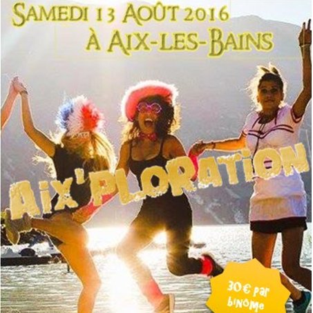 AIxploration's profile picture. Aix'ploration est une course d'orientation qui vous mènera de défi en défi au cœur de la ville d'Aix-les-bains.a vivre entre amis, en famille, entre collègues..