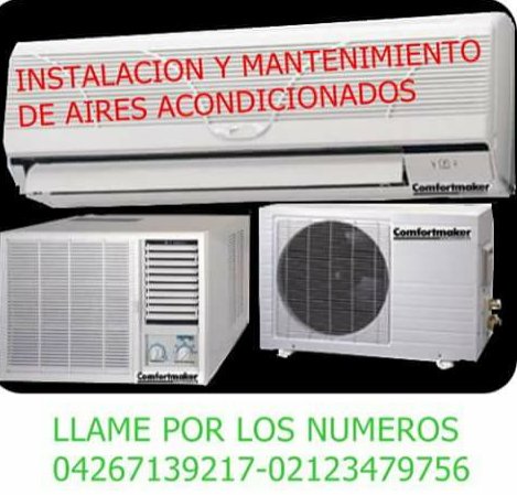 TECNICO DE AIRES ACONDICIONADOS: INSTALACION MANTENIMIENTO Y REPARACION , TLEF.04267139217-02124257555-3479756