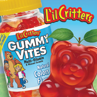With award-winning taste, and natural colors and flavors L’il Critters® Gummy Bear Vitamins™ give your kids the vitamins and minerals they may need every day.