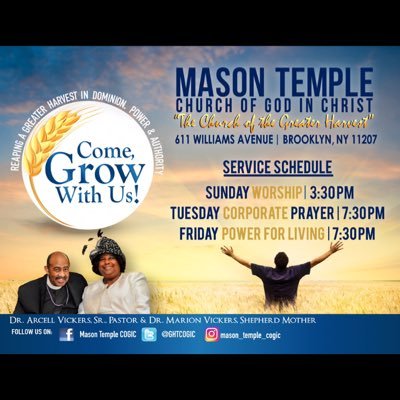 Powerful teaching+faith and fellowship+growth opportunities= Effective Ministry! Reaping a GREATER HARVEST in dominion, power & authority.