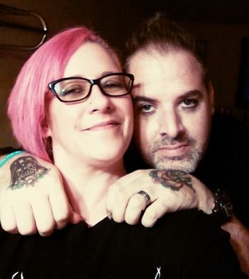 Happily in love w my fiancé Michelle Lee MacKew @shellzonmars #BlueOctober #BlueFamily #Heathens #Victim