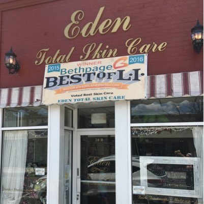 Voted Long Island's Best in Skin Care. Come in for a massage, waxing, laser, facial, or makeup treatment. 
Instagram and Facebook: Eden Total Skin Care