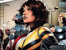 Fundadura del equipo Avengers // Capacidad de reducir o aumentar mi tamaño, volar con alas de insecto (solo siendo pequeña) y disparar rayos de energía.
