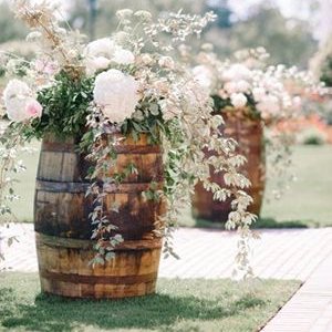 We rent large whiskey barrels for weddings, events, it's up to you. They are $65. each for 2 days, delivery is additional.