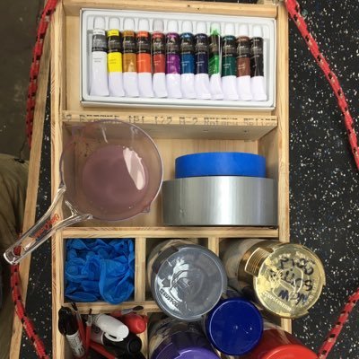 This is a project by @nrstoufer00 to have a group of people paint on one canvas to make a single art piece.