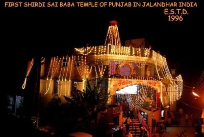 First shirdi sai baba temple of punjab india E.S.T.D 1996.