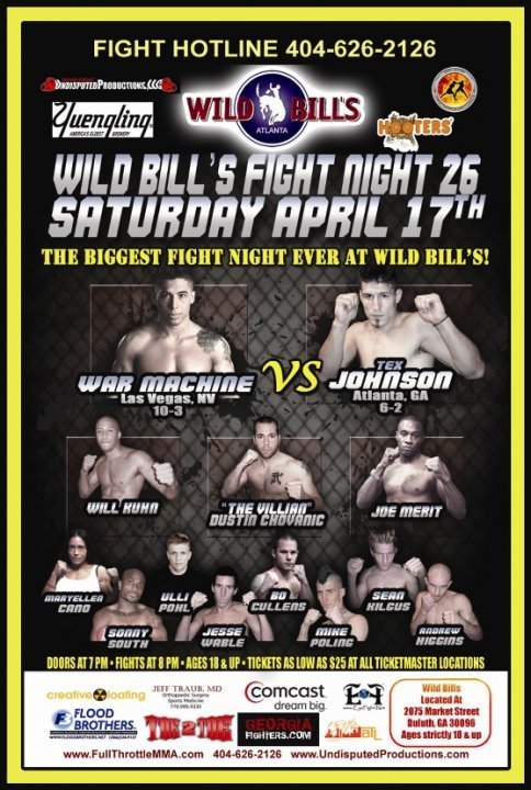 WBFightNight's profile picture. We promote the #1 show in the Southeast...Wild Bill's Fight Night! Ten shows a year...3,000 fans per show!