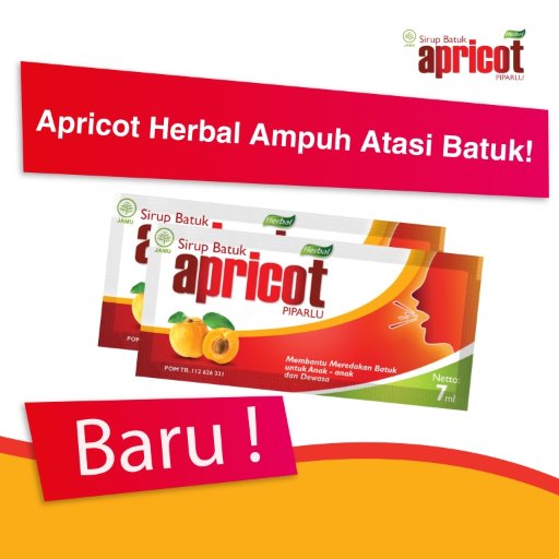 Apricot Herbal Cap Kupu.                        Membantu Meredakan Batuk Untuk Anak-Anak dan Dewasa. CS : cs@bkk-group.com