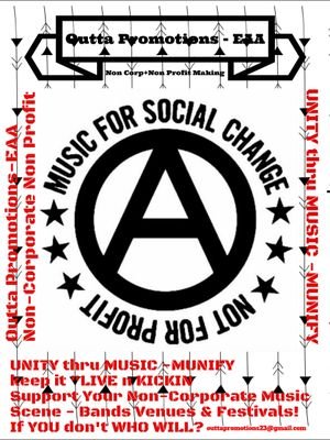 Non-Profit DIY Ind Organically Grown Non-Sponsored MUSIC Promo&Review& Support Org of Ind DIY Non-Corp Underground LIVE Music MakerZ MoverZ n ShakerZ Worldwide