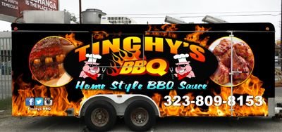 BBQ food trailer.