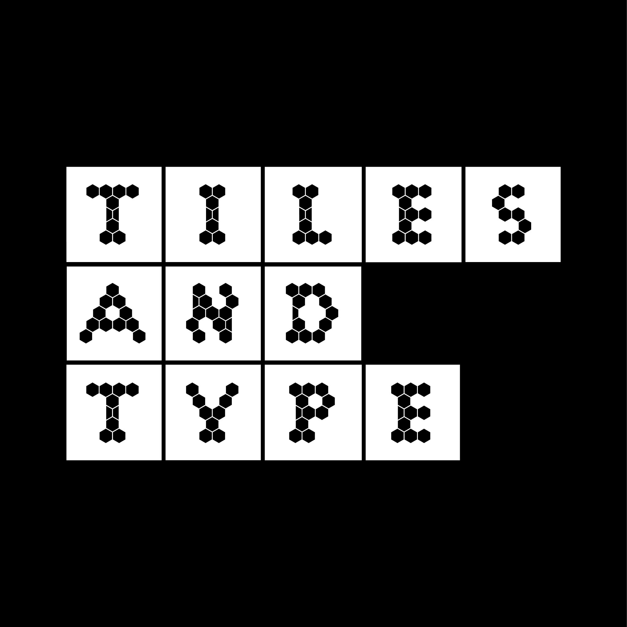 A collection of tiles, type and type on tiles. Curated by Joshua Smith