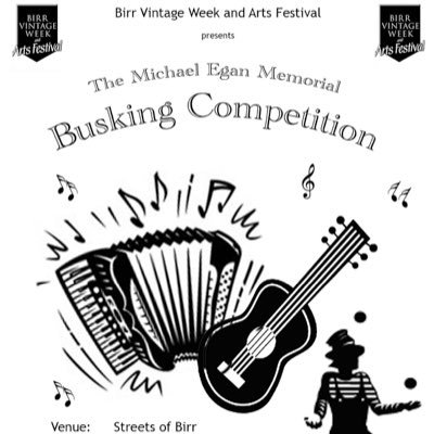 The Michael Egan Memorial Busking Competition is an annual competition, designed to recognise and showcase the talent that Birr and its surrounding areas have.