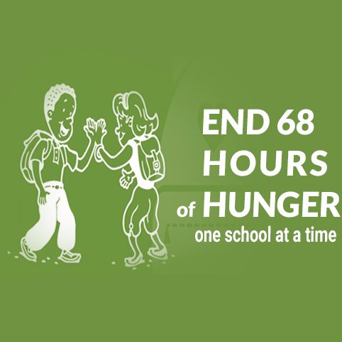 We are End 68 Hours of Hunger, ending childhood hunger in America, one school at a time, by providing food for the weekend to children who are food insecure.