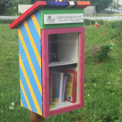 Take a book - Return a book. #Innisfil first #liitlefreelibrary located at 808 9th line Will tweet about books in library and activities