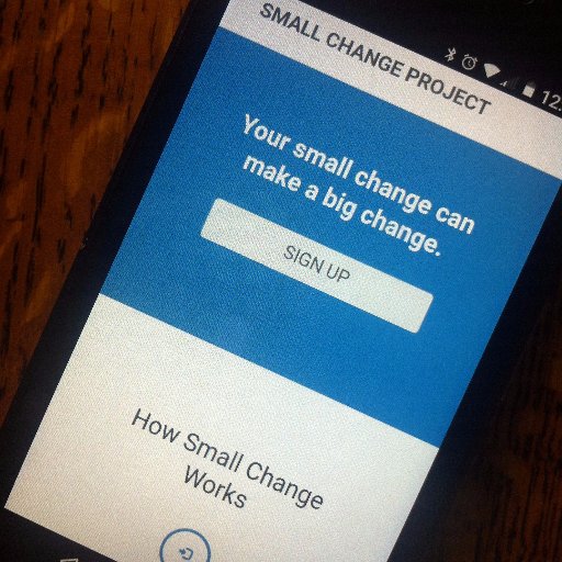 SmallChangeProj's profile picture. every credit/debit card transaction a round-up contribution to the ministry org you designate.

small change can make a big impact.