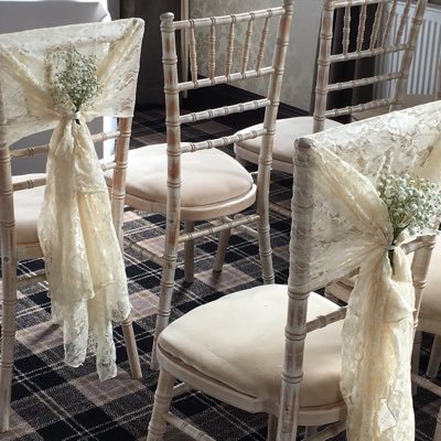 Wedding and event styling with a touch of fabulous by @tpwriter ... chair covers, sashes, flowers, table decor, starlight backdrop and so much more!