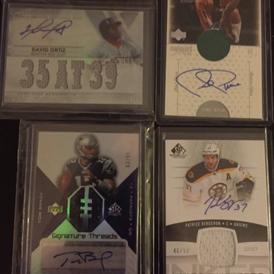 PC all Red Sox Patriots some Celtics Bruins and ALL Tom Brady base/inserts anything always up for a trade!