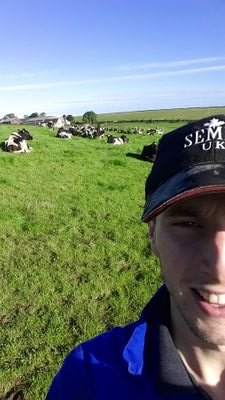 Farmers husband dairy farming in Ayrshire