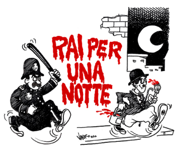 25 Marzo ore 21:00. In diretta dal Paladozza di Bologna. L’informazione non si può interrompere, la stampa deve essere libera. Hashtag: #raiperunanotte