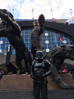 Panther Trooper. The Legion is Coming Charlotte! Keep Pounding!
Follow us on Facebook (Panther Troopers) for giveaways and events before games!