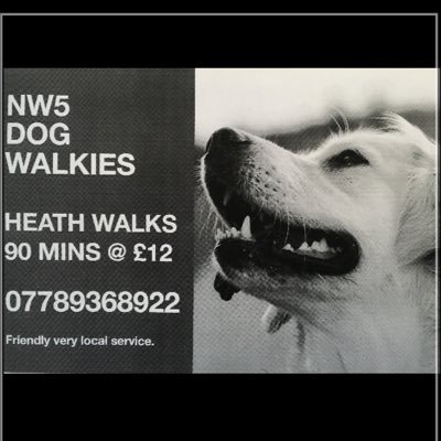 Dog walker based in NW5. Friendly, reliable service for when your pooch needs a stretch on the Heath... Get in touch! email: nw5dogwalkies@hotmail.com