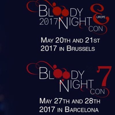 Compte source non-officiel de l'événement #BloodyNightCon_Europe à Bruxelles les 20 et 21 mai 2016.. Compte Officiel: @bloodynightcon