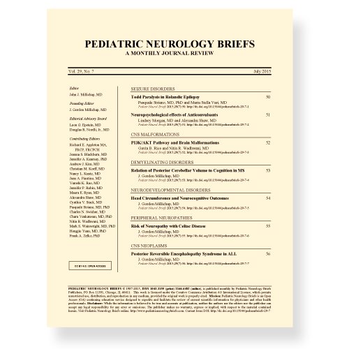 Pediatric Neurology Briefs (PNB) is the leading journal review focusing on child neurology since 1987. #OpenAccess on #PubMed & #PubMedCentral.