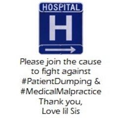 Let's save patients' lives by raising awareness in memory of our loved ones, especially my big brother 💕 Love Lil Sis #MedicareForAll #PatientDumping