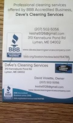 Dave's Cleaning Services are the greatest service you can get we love what we do clean houses apartments yards spring clean ups wash Windows we will work with y