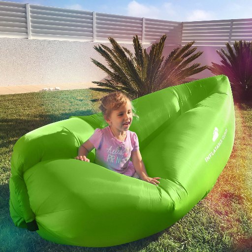 INFLATABLE CLOUDTM New Design Lay Bag, Lounger Air Filled Balloon Laysack, Inflates in Seconds, No Pump Needed, Beach Couch Sofa, Air Hammock.
-- by MadeToLast