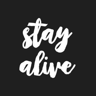 Tweeting reasons why you should stay alive. Send suggestions to the link below.