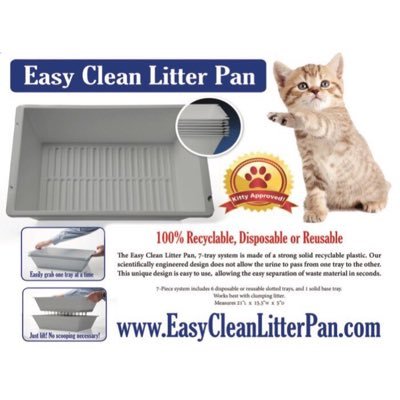 The Easy Clean Litter Pan is simple to use! It takes just seconds to clean and leaves a fresh, odor-free litter box.